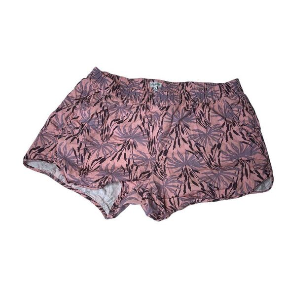 Madewell Oasis Palms Pull on summer shorts M pink - Picture 1 of 7